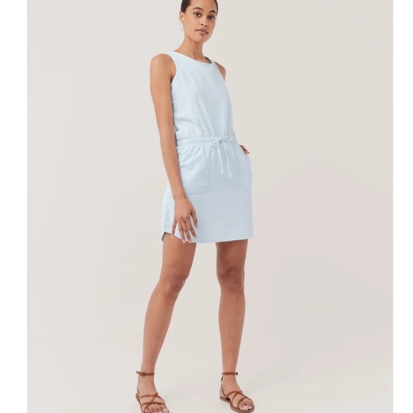 Pact Dresses & Skirts - PACT Women's Light Wash Chambray Denim Chambray Tank Dress